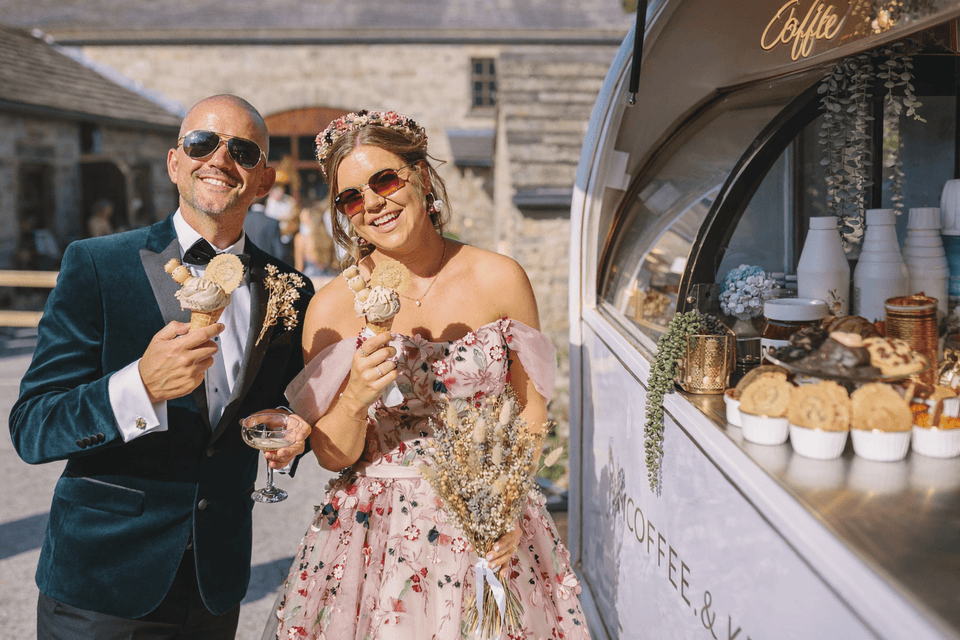 wedding couple ice cream yorkshire